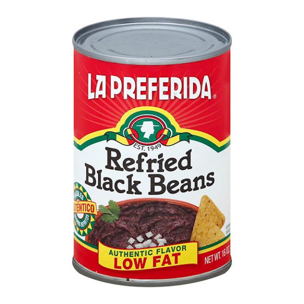 LowFat Refried Black Beans Frijoles Negros Refritos Auténticos La