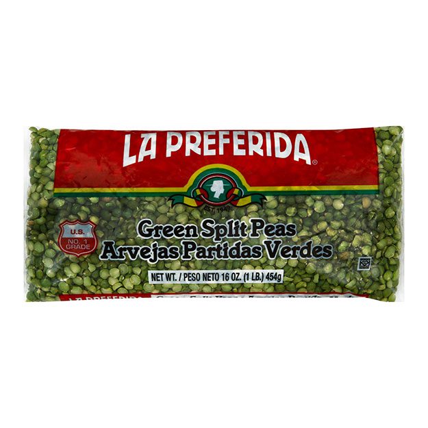 la preferida green split peas, arvejas partidas verdes, green split peas, dried peas, dried beans, buy dried peas