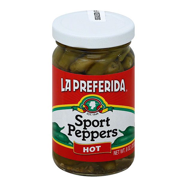 La Preferida Sport Peppers, Hot, 8oz jar