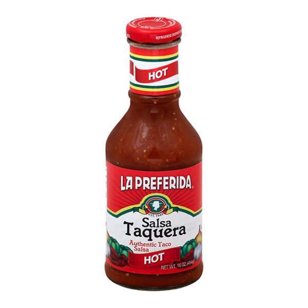 La Preferida Salsa Taquera, Hot, 16oz bottle