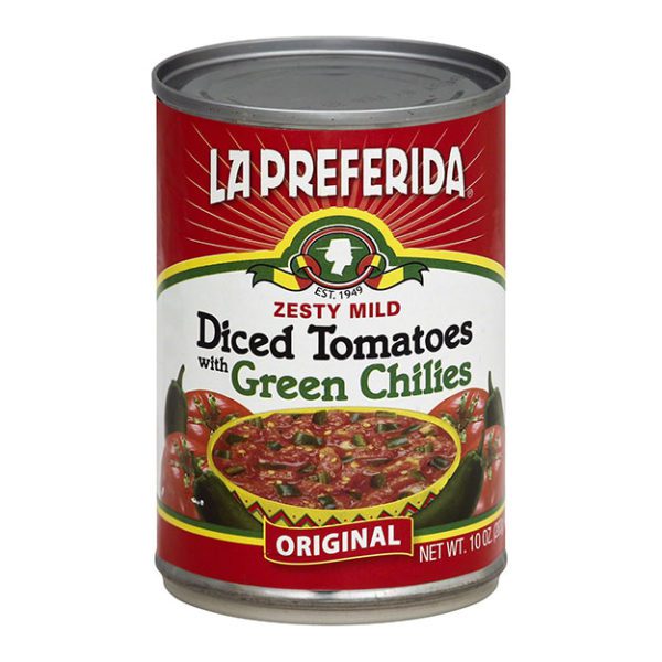 Diced Tomatoes with Green Chiles Sauce La Preferida