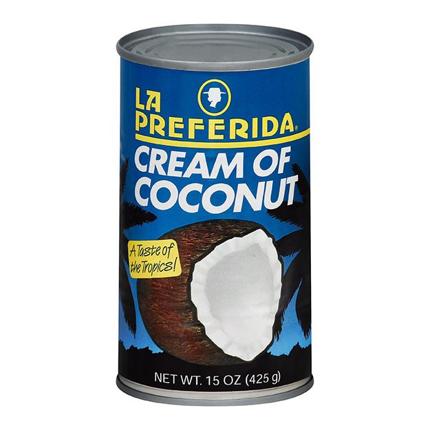 la preferida cream of coconut, cream of coconut, canned coconut, coconut cream, coconut creme, creme of coconut