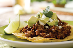 Mojo-Rubbed Pulled Pork Tostadas - La Preferida Recipe