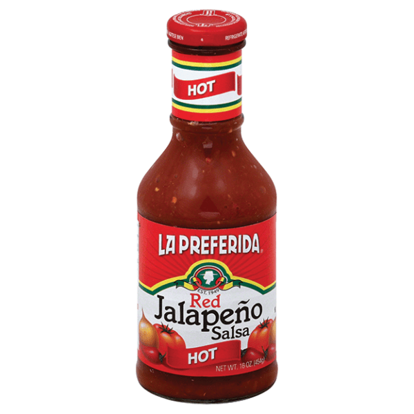 La Preferida Red Jalapeño Salsa, Hot, 16oz bottle