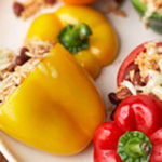 La Preferida Stuffed Mexican Bell Peppers Recipe made with ground beef and canned spanish rice. 