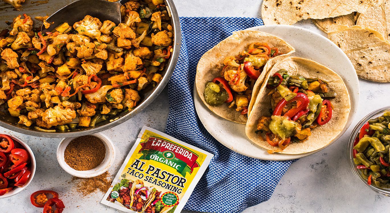 Roasted Cauliflower Al Pastor Tacos Vegetarian Recipes La Preferida