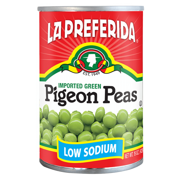 La Preferida Low Sodium Pigeon Peas, 15oz can