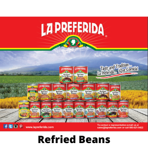 La Preferida Refried Beans Category sell sheet specs