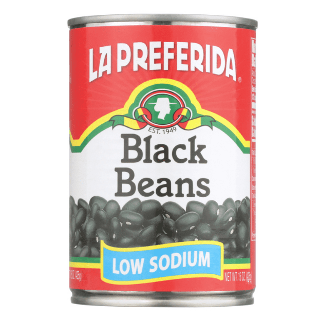 la preferida low sodium black beans, low sodium black beans, low sodium beans, canned beans, healthy beans, healthy black beans, buy low sodium beans