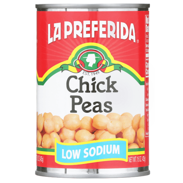 la preferida low sodium chick peas, la preferida chick peas, la preferida garbanzos bajo en sodio, garbanzos bajo en sodium, low sodium chick peas