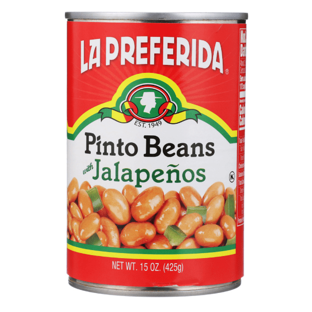 la preferida pinto beans with jalapenos, la preferida frijoles pintos con jalapenos, pinto beans with jalapenos, frijoles pintos con jalapeno, canned pinto beans