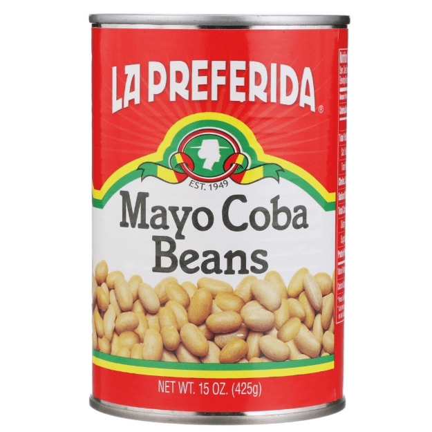 la preferida mayo coba beans, canned mayo coba beans, mayo coba beans in a can, canned beans, frijoles mayo coba