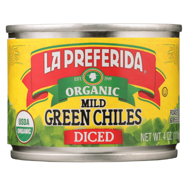 la preferida organic diced green chiles, la preferida green chiles, diced green chiles, roasted green chiles, hatch green chiles, buy green chiles