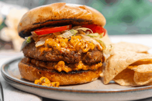 Turkey Burger with Street Corn Aioli Turkey Burger with Street Corn Aioli