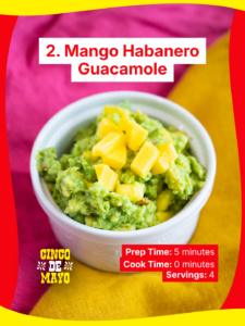 Mango Habanero Guacamole, no Cinco de Mayo party is complete without it.